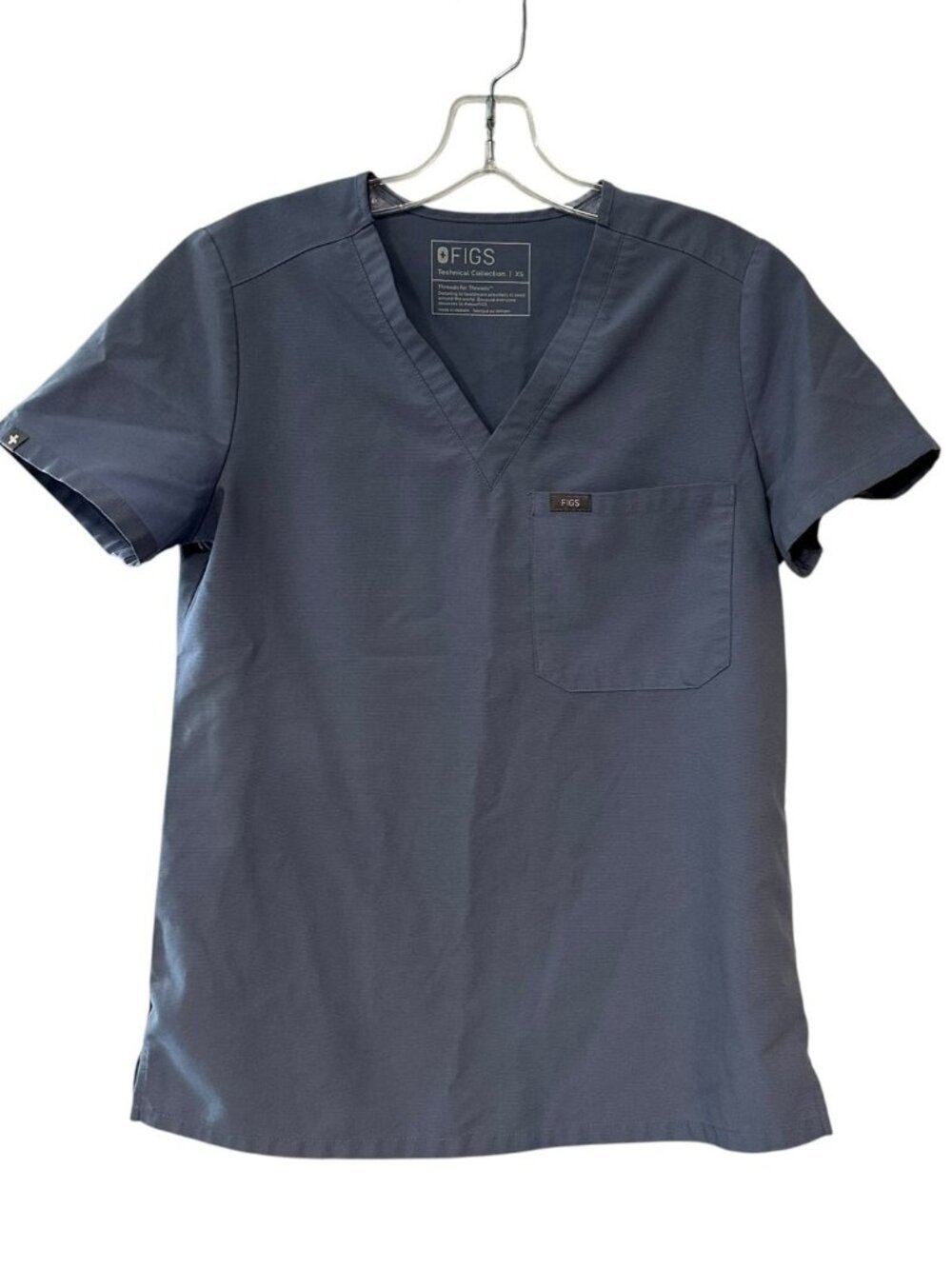 FIGS Scrub Top XS FW1000 Nurse Women's Catarina One Pocket Gray Graphite